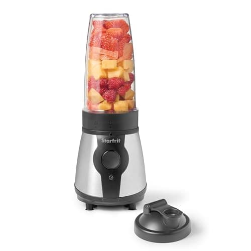 Starfrit Personal Blender 4PC Set - 828ml Cup - Stainless Steel Blade - Stainless Steel Base - 300W - Perfect for Smoothies, Protein Shakes and Milkshakes !